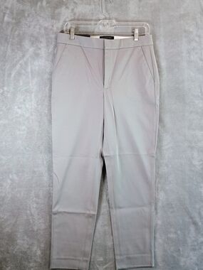 Banana Republic Light Gray Cropped Women's Dress Pants High Rise